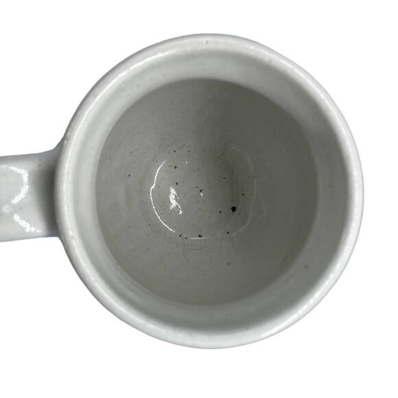 Pottery Mug Blue Signed Rustic Floral Design Coffee Tea Cup Ombre Studio Art - Picture 11 of 14